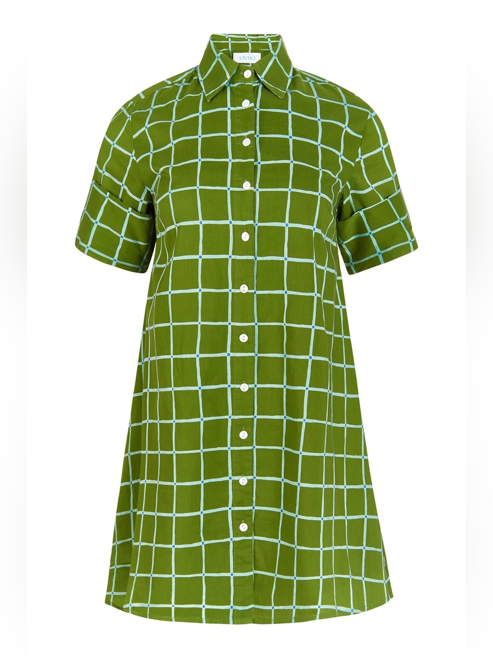 Livro Dock Dress in Boxwood Grid